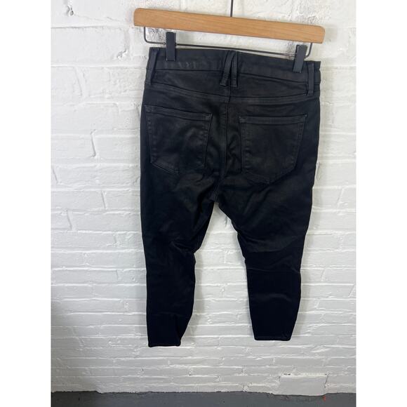 Good American Women's Good Legs Coated Skinny Jeans Denim Black Wash Size 10 - Picture 5 of 7